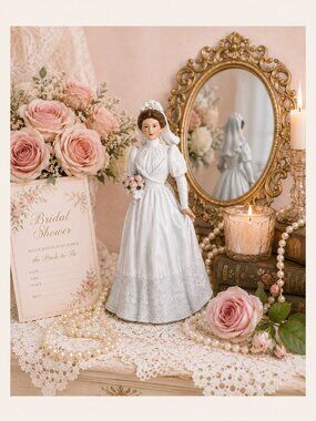 Vintage HOMCO Bride Figurine #1480 White Wedding Dress Porcelain Figure